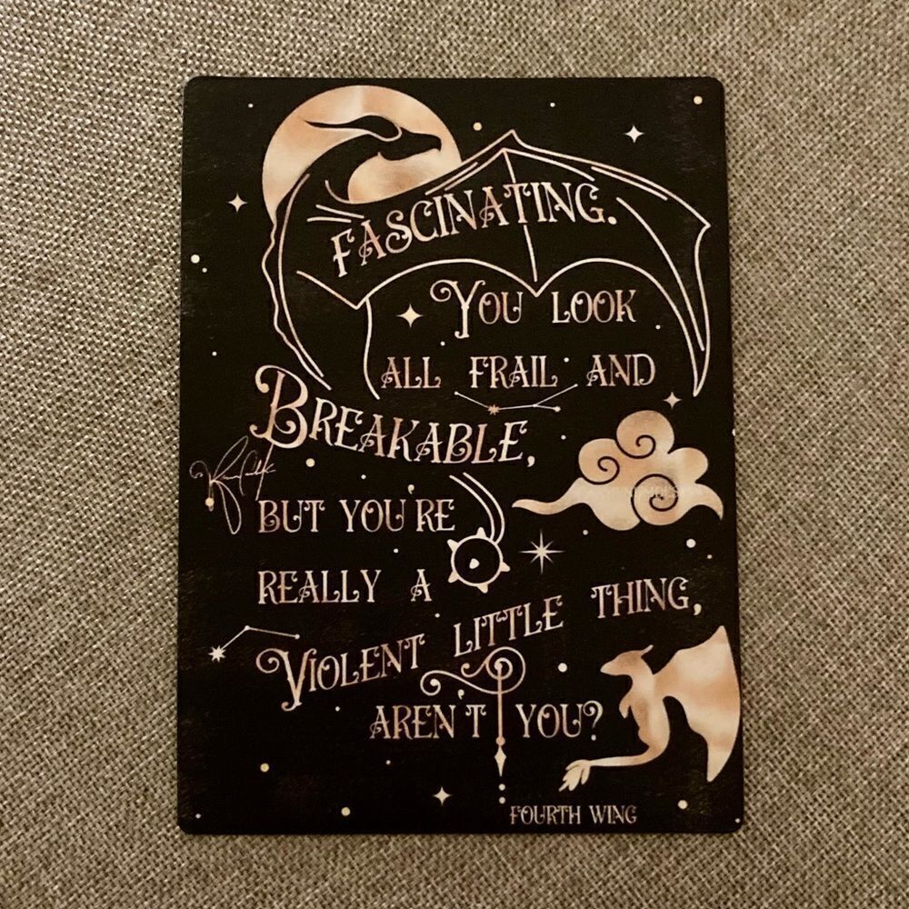 Fourth Wing Rebecca Yarros Quote Magnet